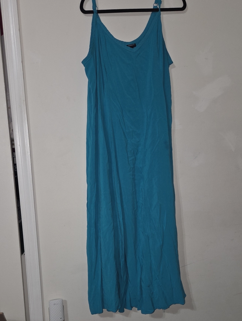 torrid Teal Blue Slip Maxi Dress